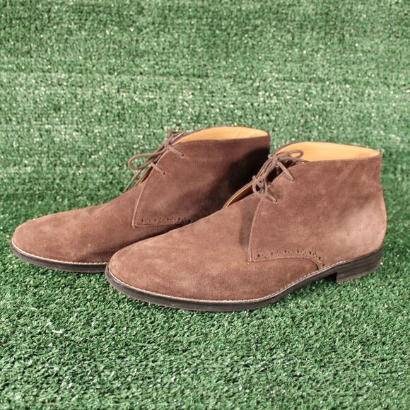 Cole Haan Grand OS Brown Suede Chukka Boots Mens 9 M Leather Desert Shoes C12936